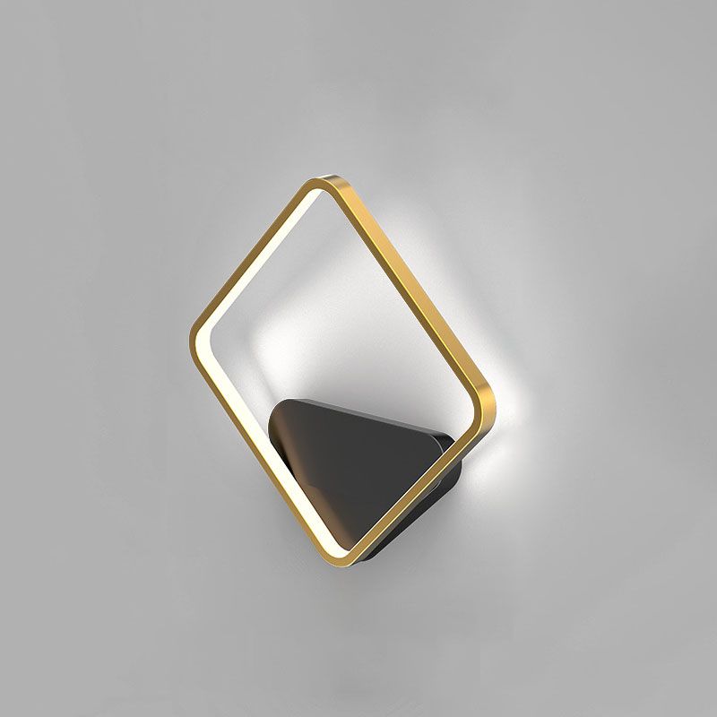 Modern Minimalist LED Wall Lamp Metal Geometric Wall Light with Acrylic Shade