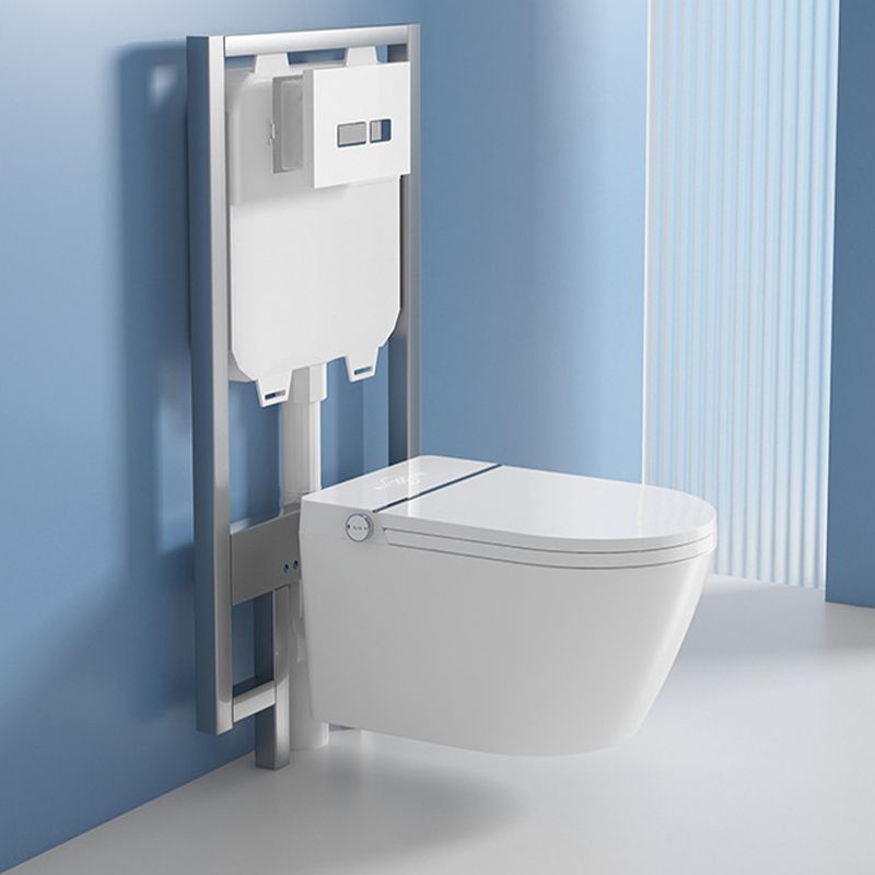 Wall Mount All-In-One Toilet Bowl Contemporary Flush Toilet for Washroom