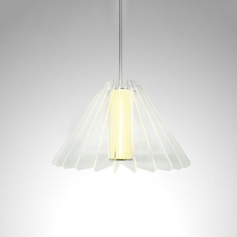 Éclairage à l'éclairage large éclairage moderniste verre transparent 1 plafond de salle à manger de tête Lumière suspendue