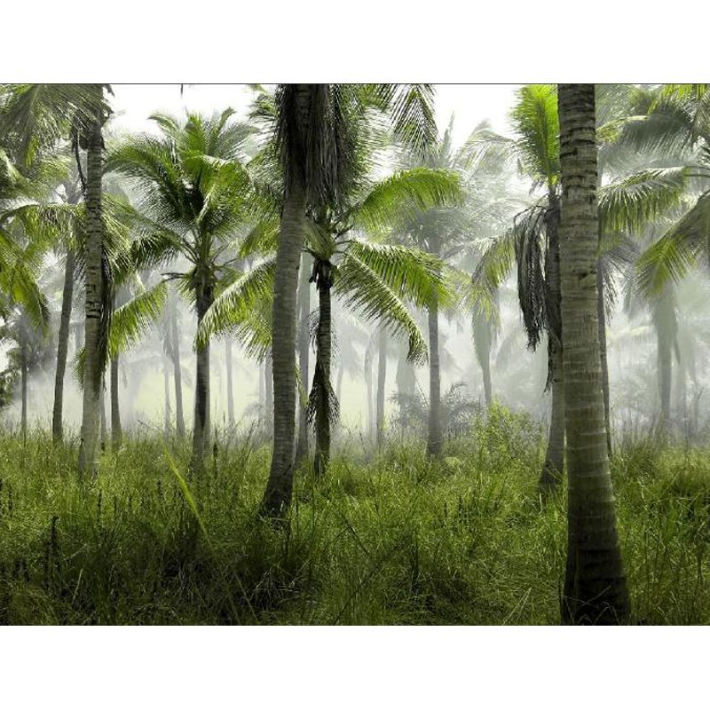 Lush Trees and Leaves Mural Decal for Dining Forest Landscape Wall Art, Personalized