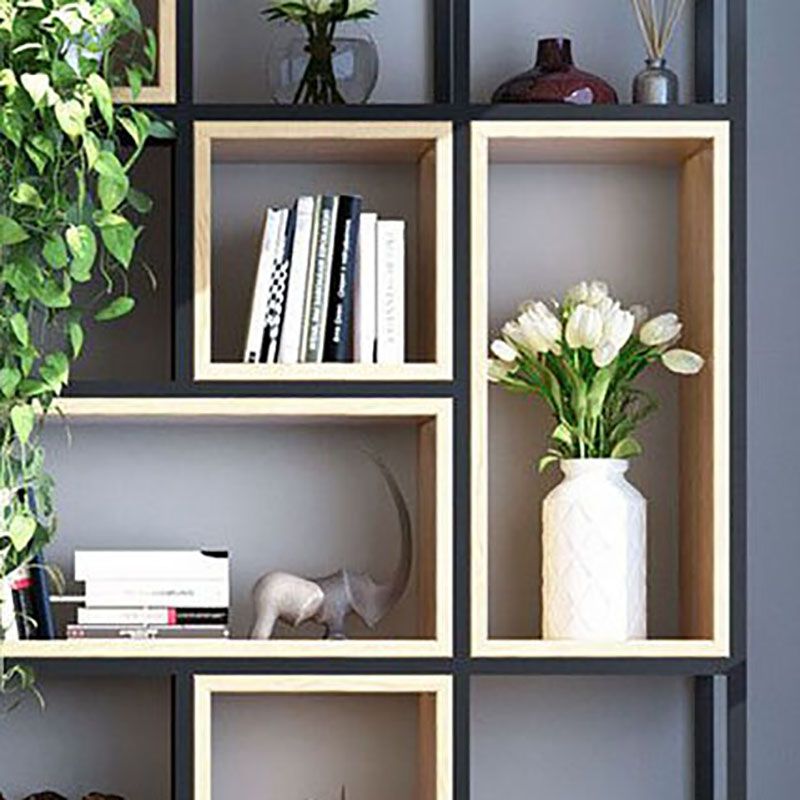9.84"W Bookcase Industrial Style Open Back Bookcase for Home Study Room Office