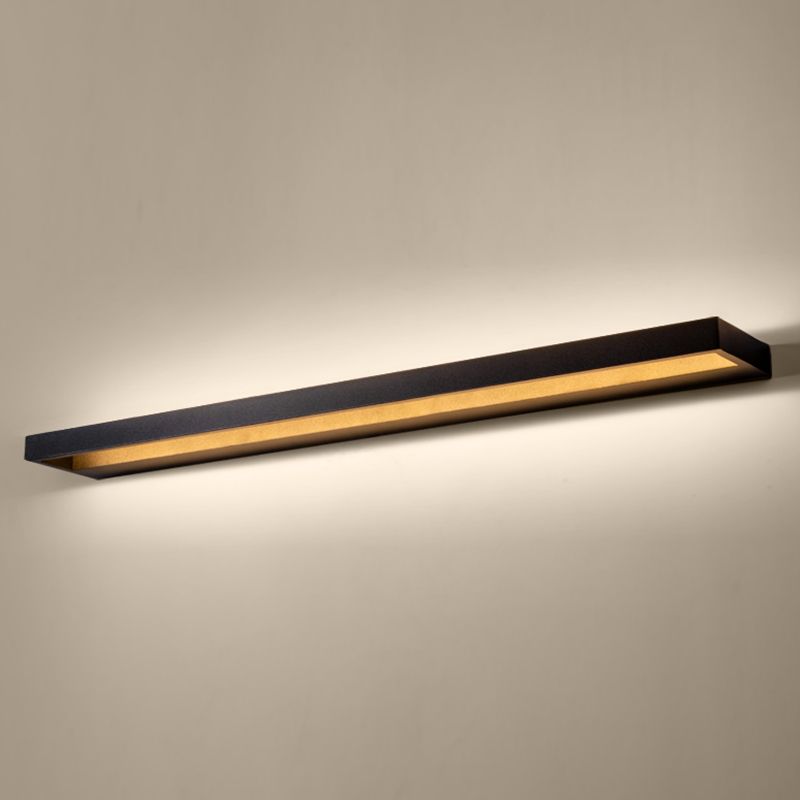 Square Shape Metal Wall Sconce Modern Style Single Light Wall Lighting Fixtures in Black