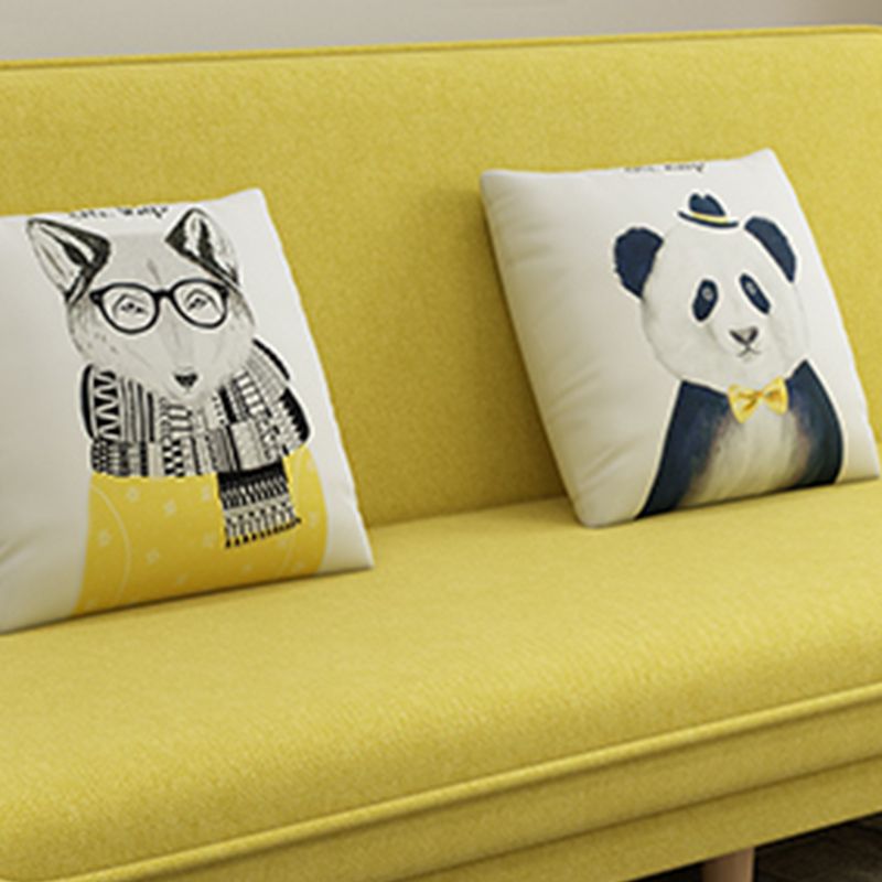 19.68" W Armless Settee with Cotton Blend Convertible Sleeper Sofa for Living Room