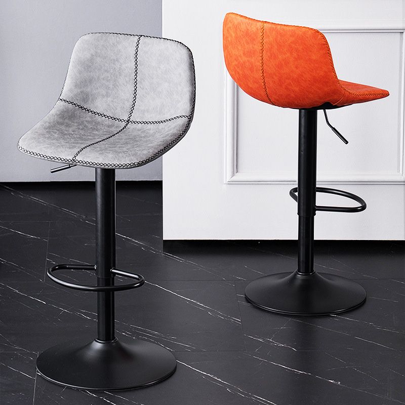 Modern Home Leather Stool Swivel Adjustable Footrest Barstool