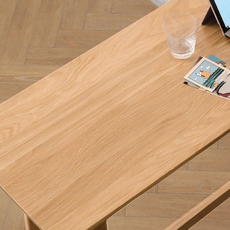 Contemporary Solid Wood Rectangle Bar Height Pub Table for Living Room