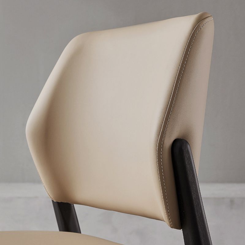 Contemporary Style Side Chair Wood Open Back Dining Room Chair for Brasserie