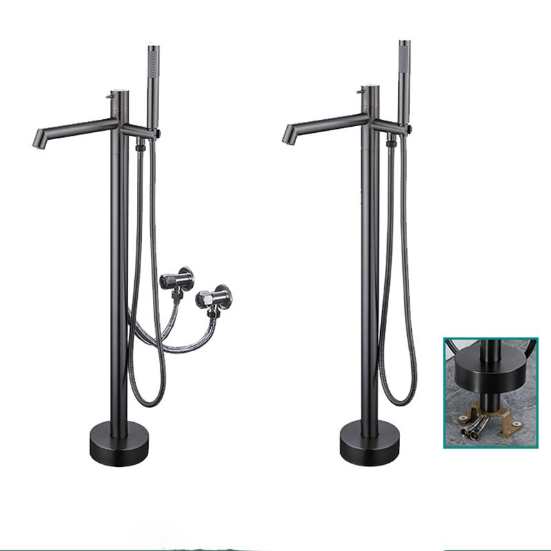 Floor Mounted Bronze Freestanding Tub Filler Single Handle Freestanding Tub Filler Trim
