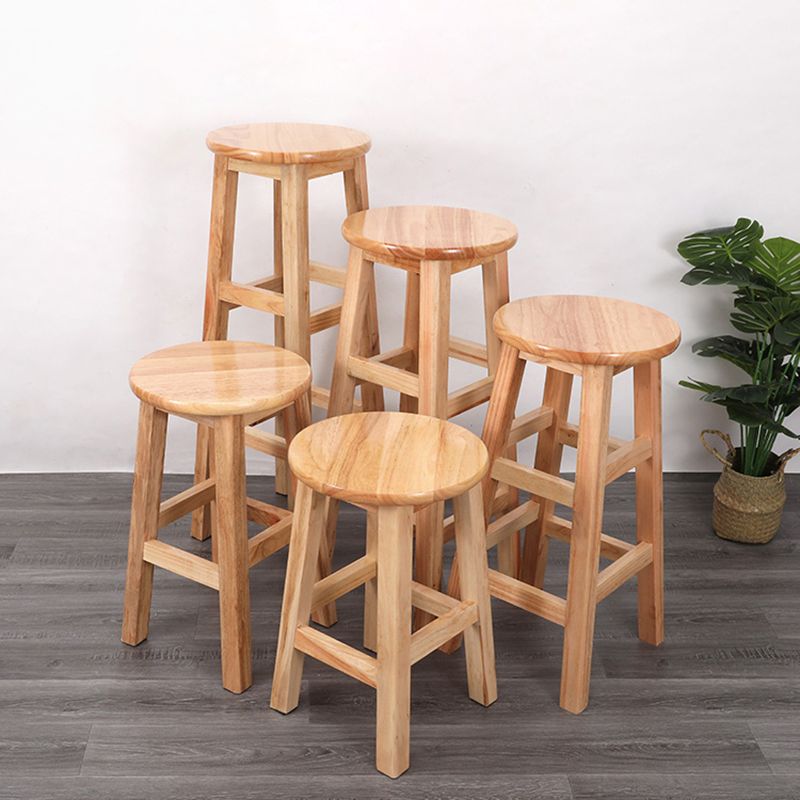 Modern Style Bar Stool Rubberwood Counter Stool for Dining Room
