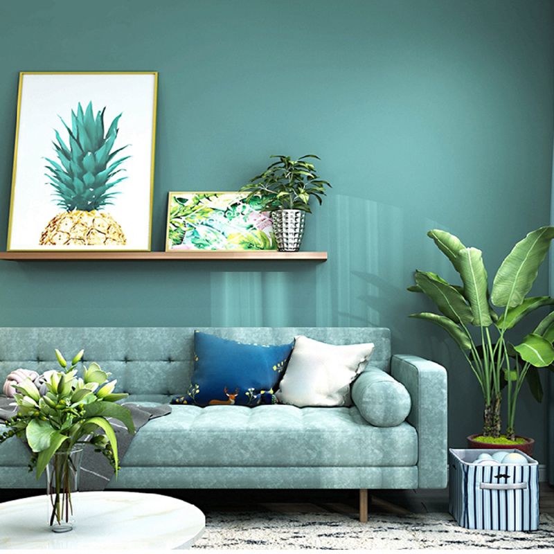 Multi Color Pure Color Patterned Wallpaper Roll Unpasted Wall Covering for Living Room