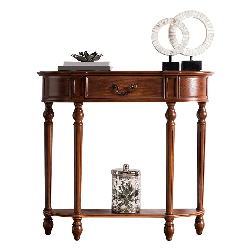 Victorian Wood Console Table Free Form Console Sofa Table for Hall
