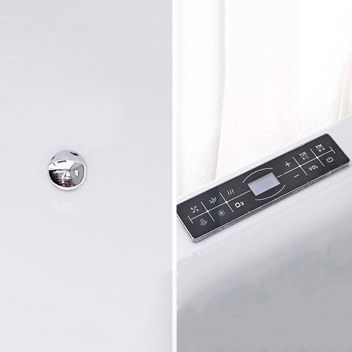 Rectangular Soaking Acrylic Bathtub Contemporary Bath Tub with Drain and Overflow Trim