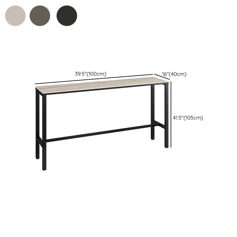 Modern Rectangle Stone Counter Table 1/3/5 Pieces Bar Table Set for Balcony