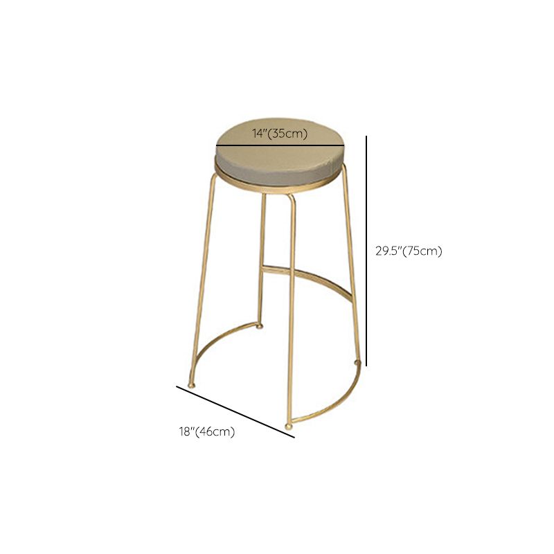 Modern Style Bar-stool Round Seat Counter Bar Stool with Metal Legs