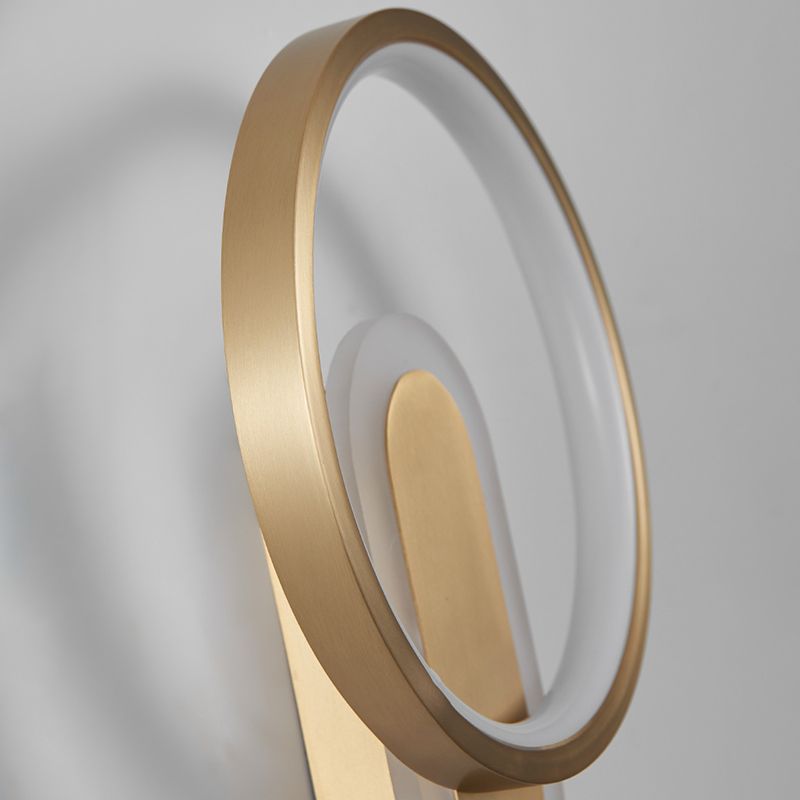 2-Light Round Wall Sconce Light Modern Metal Wall Sconce Lighting