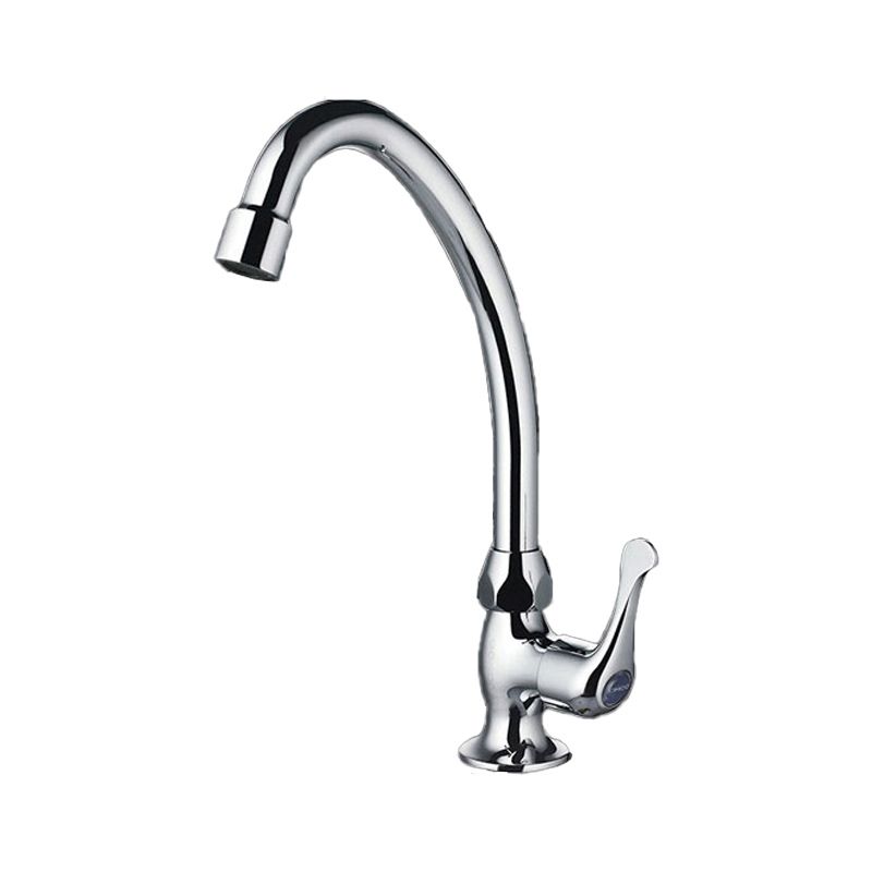 Modern Style Copper Kitchen Faucet Lever Handle Gooseneck Kitchen Faucet