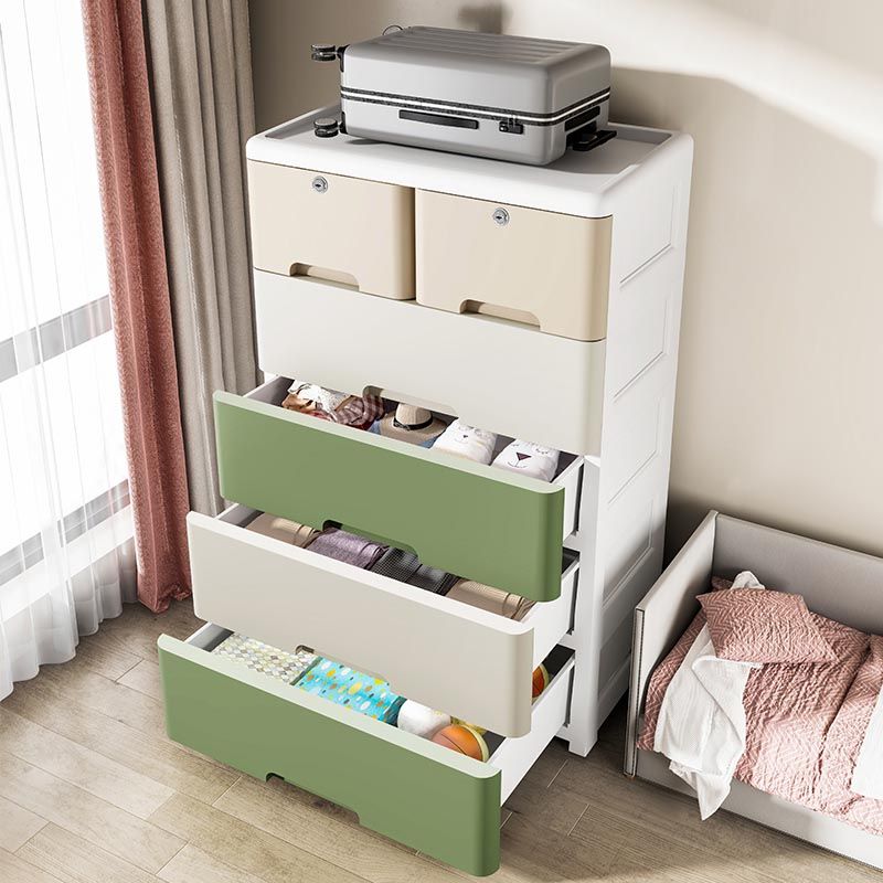 Plastic Home Non-Hanging Armoire Contemporary Style Storage Cabinet