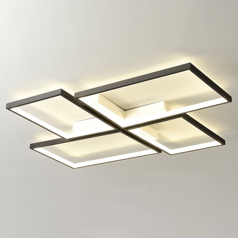 Rechthoek Flush Mount Plafond Licht Hedendaagse Acryl Plafond Mount Light Armatuur voor Woonkamer