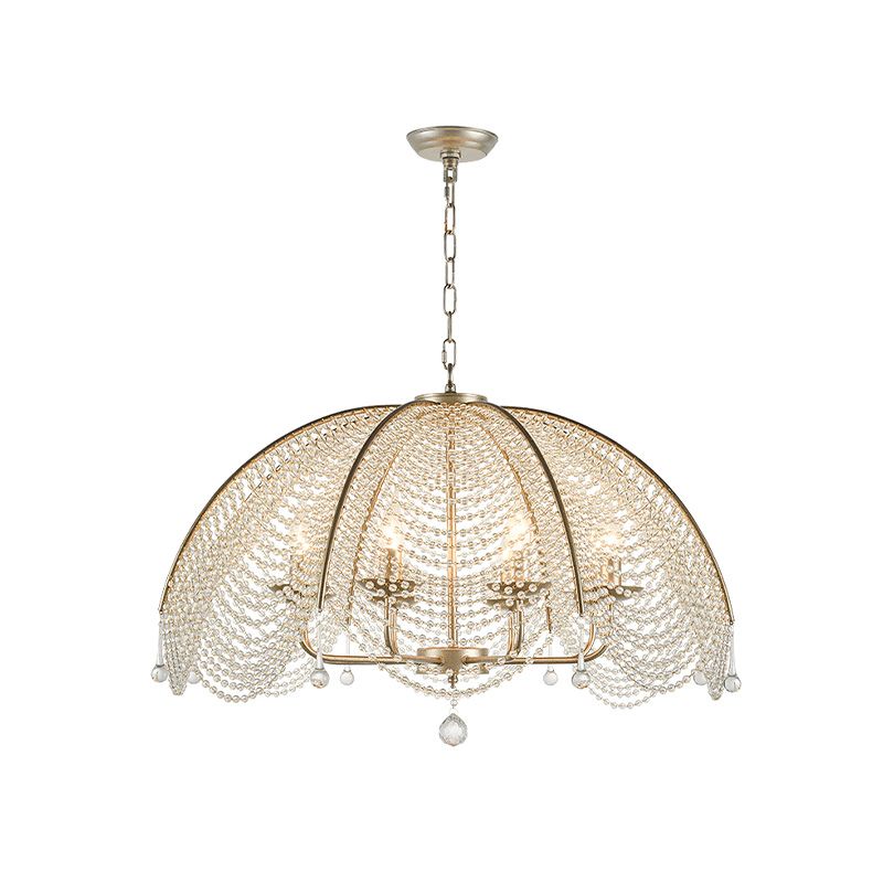 Candelera de oro de cristal paraguas 3 luces colgante de suspensión con diseño de velas