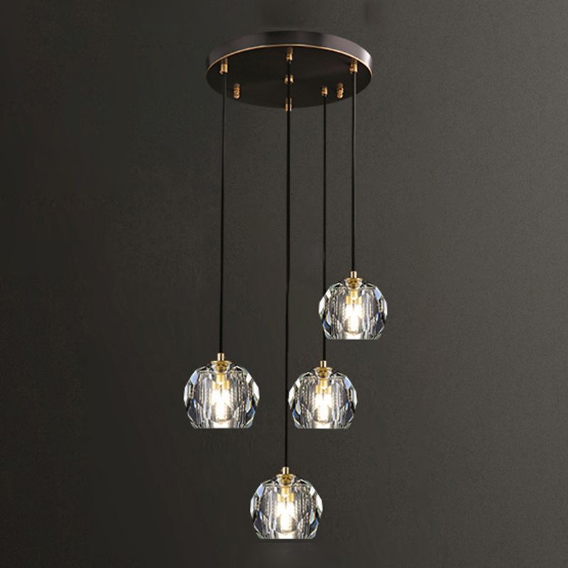 Crystal Globe Hanging Lampe in Modern Artistic Style Pendant Pendant Light for Dining Room
