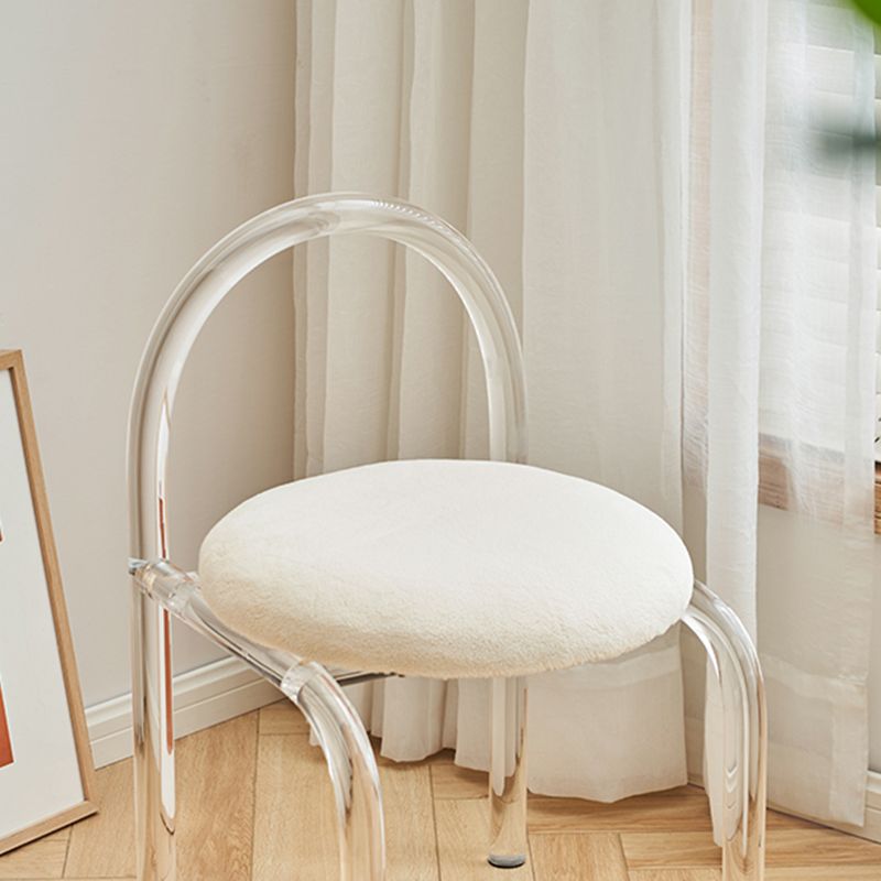Acrylic Dining Arm Chair Open Upholstered Chair for Dining Room