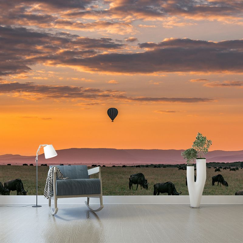 Customized Fire Cloud Wall Covering Mildew Resistant for Sleeping Room