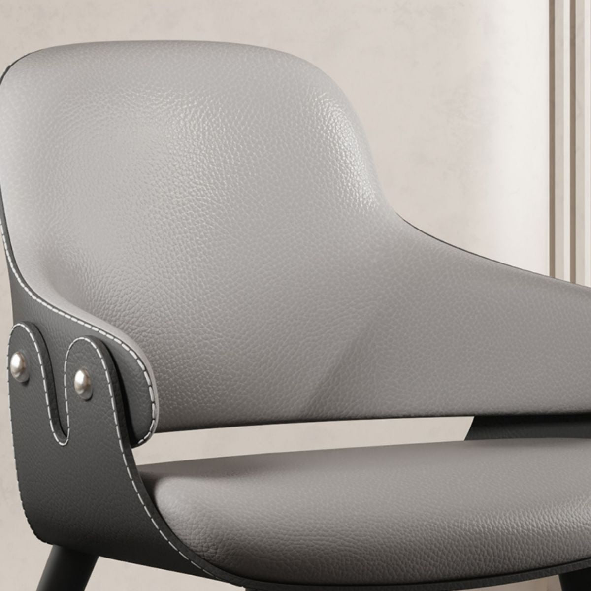 Contemporary Style Dining Chair Arm Dining Chair with Metal Legs for Kitchen