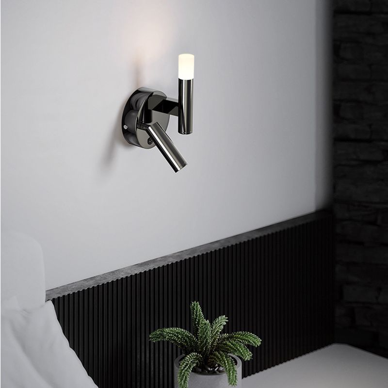 Cylinder Sconce Lights Simplicity Metal 2 Lights Wall Mounted Lights in Black