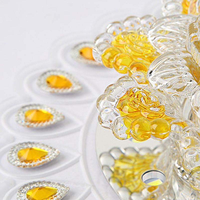 Fleurs LED encastré lumière minimaliste cristal jaune encastré plafonnier