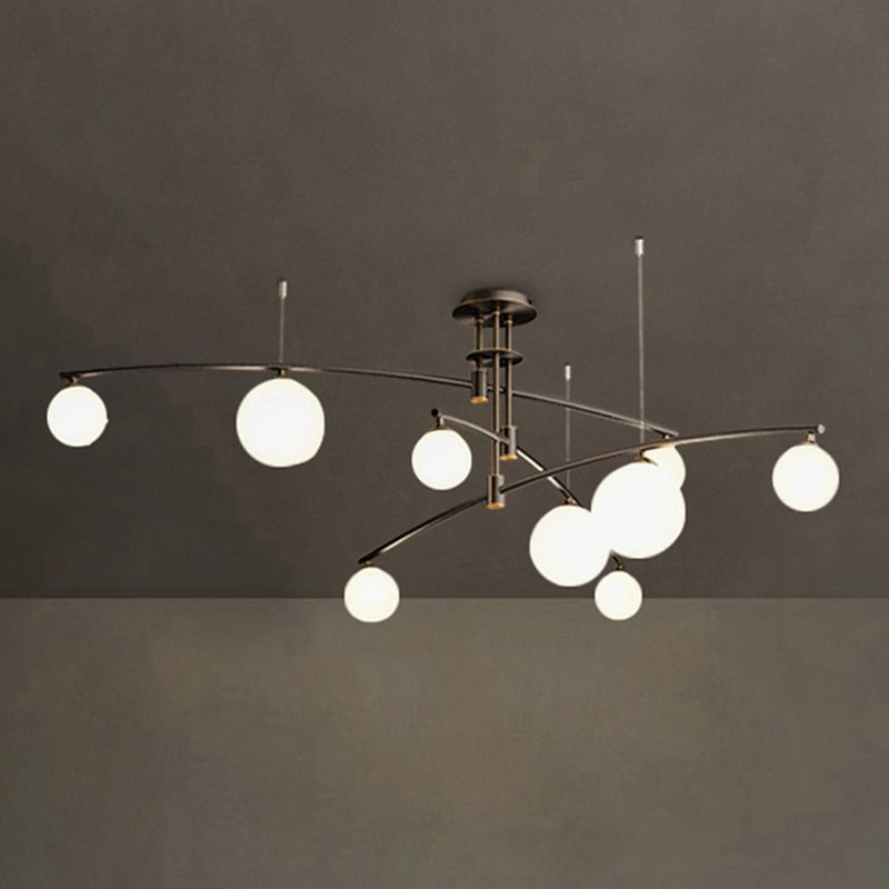 Spoetnik plafondmontage lichtarmatuur moderne stijl glazen semi-inbouwverlichting