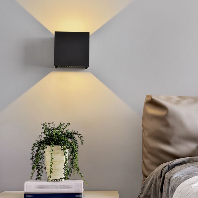 Square Wall Lighting Contemporary Metal 1 Light Wall Sconces