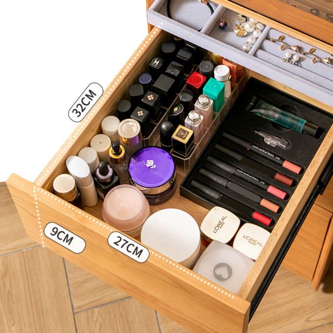 16" Wide Contemporary Vanity Table Solid Wood Make-up Vanity with Drawer