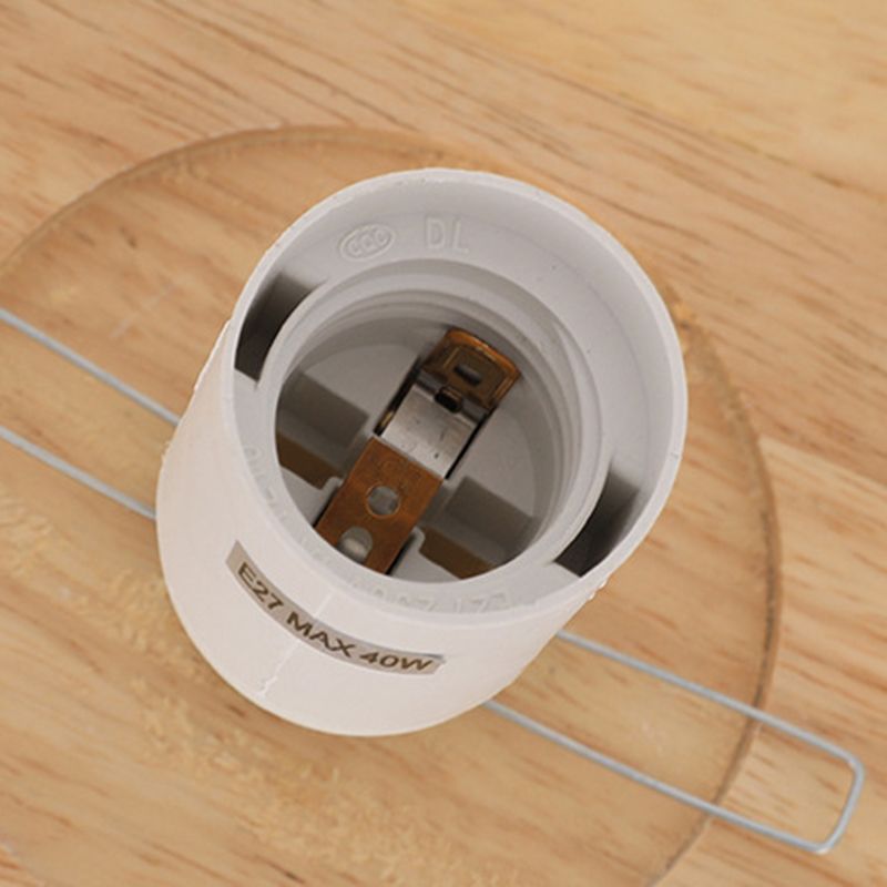 Modern Wood Wall Sconce Ball Shape Wall Light with Glass Shade without Decorations