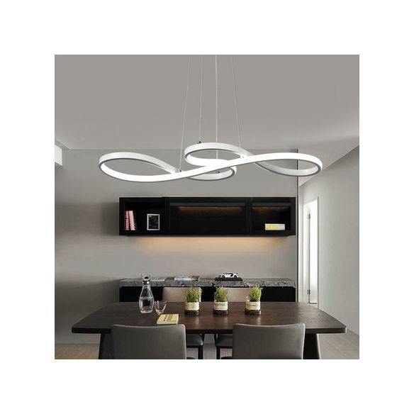Modern Simplicity Spiral Chandelier Lamp Aluminum Hanging Pendant Lights for Restaurant