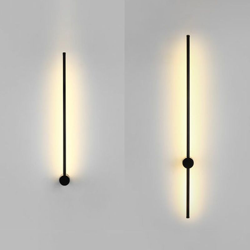 Accesorio de iluminación de pared de metal recto RGB RGB Black Wall Montion Lighture