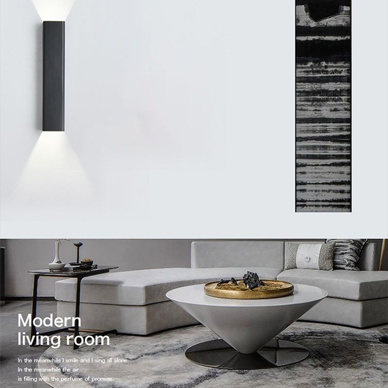 Square Shade Metal Murce Galce Modern Style 2 LICTES ÉCLAIRAGE MURD