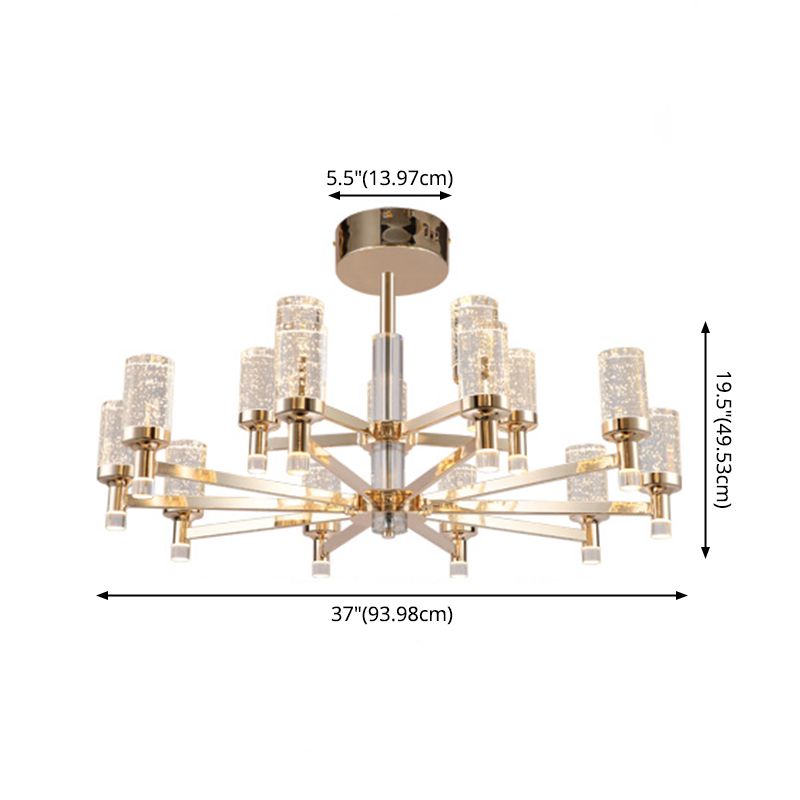 Crystal Contemporary Hanging Light Fixtures Sputnik Ceiling Light for Living Room