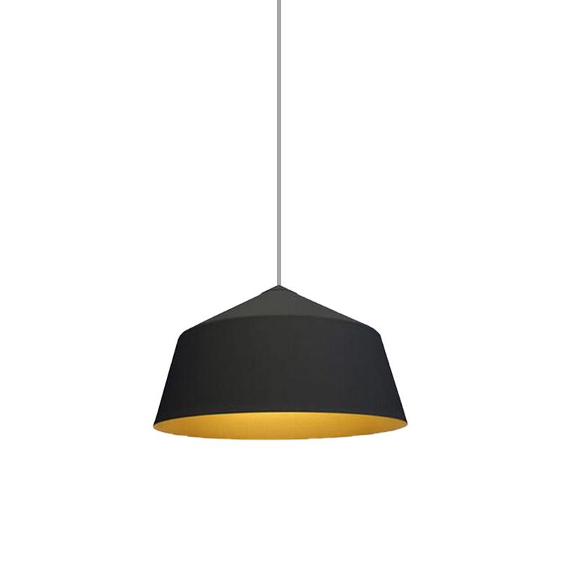 Dome Shaped Shade Pendant Ceiling Light in Nordic Style Metal 1 Light Black/White Hanging Ceiling Light
