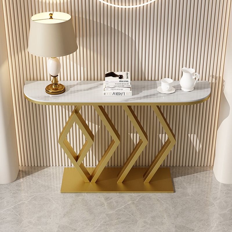 11.8" W Glam Console Table Scratch Resistant Slate End Table