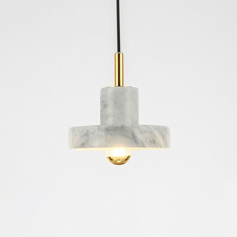 Marmeren dekselvormig plafondlicht minimalistische hangende lamp met één bulb voor eetkamer