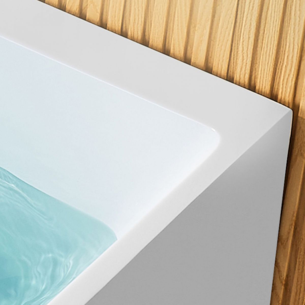 Modern Acrylic Rectangle Bathtub White Back to Wall with Drain Bath Tub