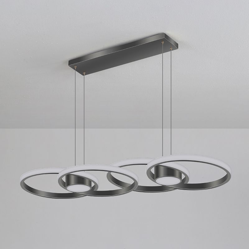 Idées d'éclairage d'île de forme de cercle