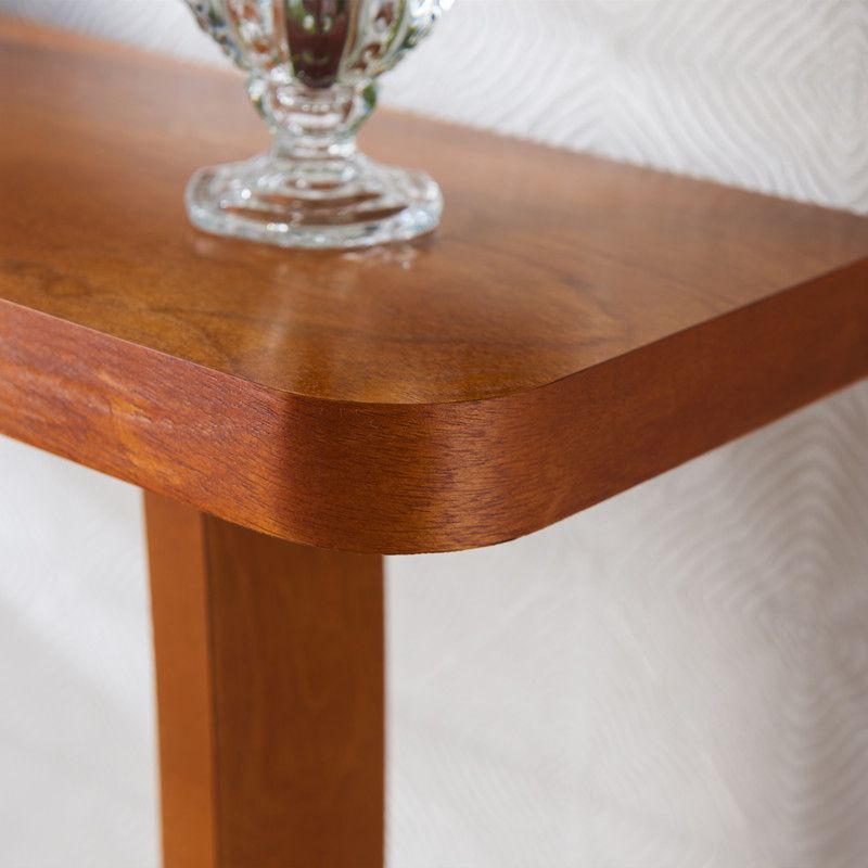 Solid Wood 31.5" Tall Console Table 1-shelf Accent Table for Hall