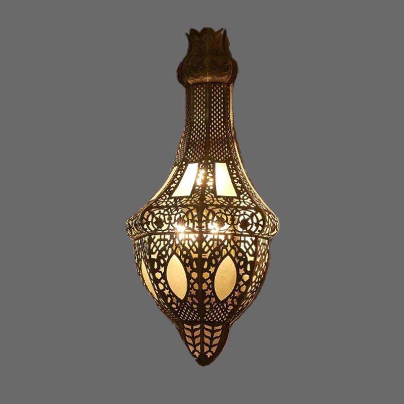 Brass 2 lampadina Aiuminazione da parete Flaimpe di metallo anticato a forma di araba lampada con applique a araba