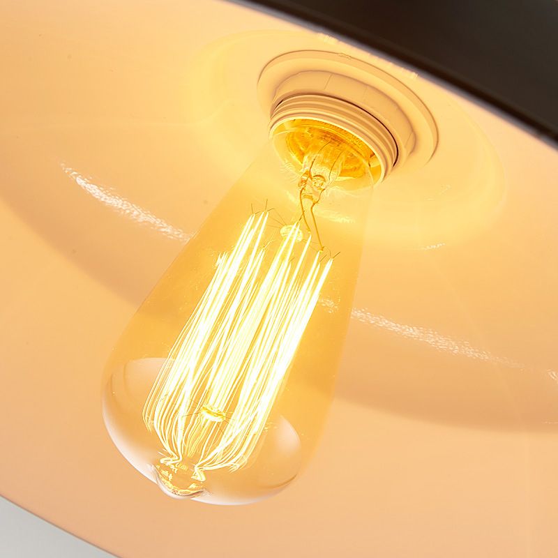 Nordic Bell Shade Hanging Light, Macaron Style Metal 1-Light Hanging Light Fixtures for Indoor