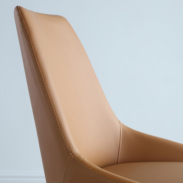 Contemporary Style Dining Chair Armless Chairs with Metal Legs for Home