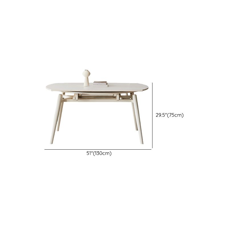 Modern Stone Dining Table 4 Oak Legs Dining Table for Dining Room