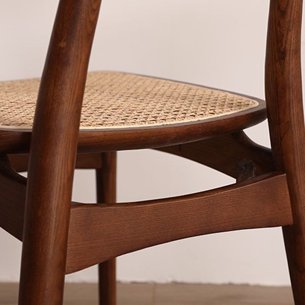 Ensemble de chaises latérales à dossier ouvert de cuisine de salle à manger de chaises en bois de hêtre de style moderne