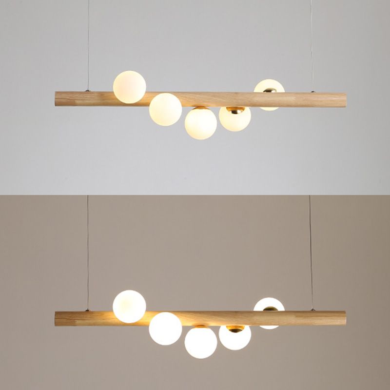 Spherical Large Kitchen Pendant Lights Glass Modern Simplicity Island Chandelier Lights for Dining Table