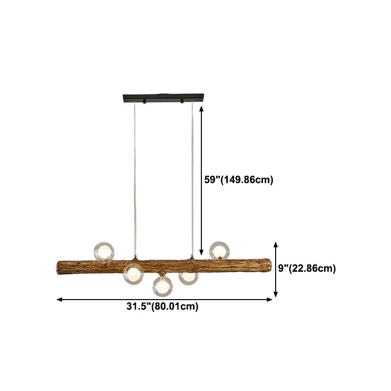 Glass Island Lighting Fixture Modern Style Pendant Lighting Fixture