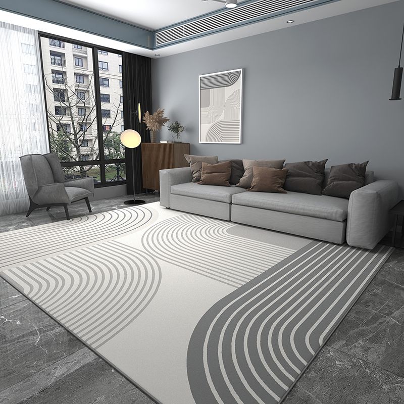 Simplicity Lattice Rug Synthetic Modern Carpet Anti-Slip Backing Rug for Home Decor